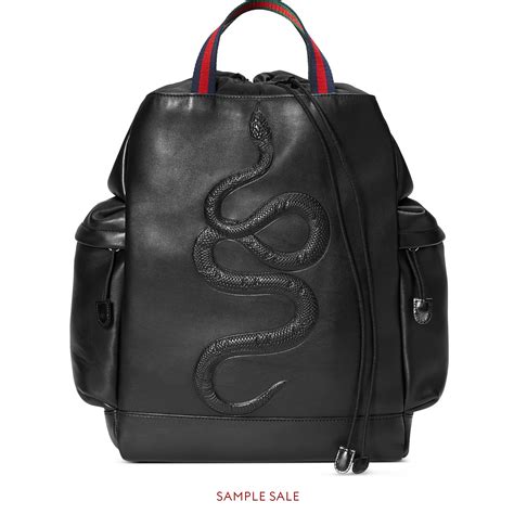 gucci snake embossed backpack|Gucci snake dome leather backpack.